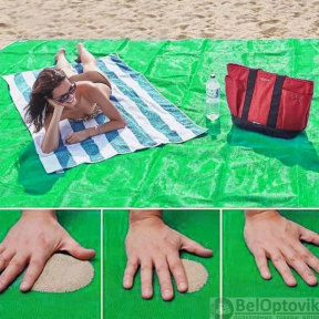 Пляжная лежанка (коврик) Анти Песок Sand Free Mat Салатовый