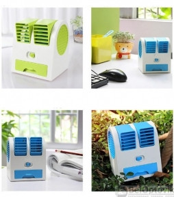 Мини вентилятор - охладитель воздуха Mini Fan Голубой - фото 1 - id-p93848866