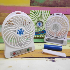 Мини вентилятор USB Fashion Mini Fan, 3 скорости обдува (заряжается от USB) Белый - фото 1 - id-p93848868