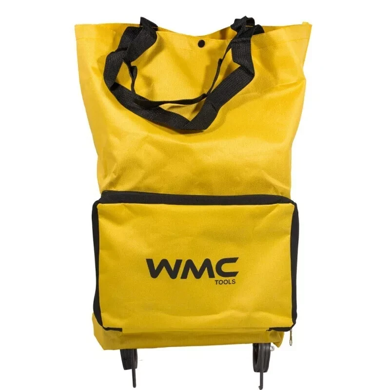 Сумка хозяйственная WMC TOOLS на 2 колесах с ручками и боковым карманом - фото 1 - id-p191015758