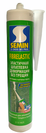 Постоянно эластичная, армированная шпатлевка Semin Fiberlastic, 310 мл, фото 2