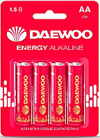 Батарейка AA LR6 1,5V Alkaline 2021 BL-4шт DAEWOO ENERGY (5029781)