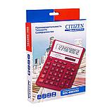 Калькулятор настольный Citizen "SDC-888XRD", 12-разрядный, красный, фото 2