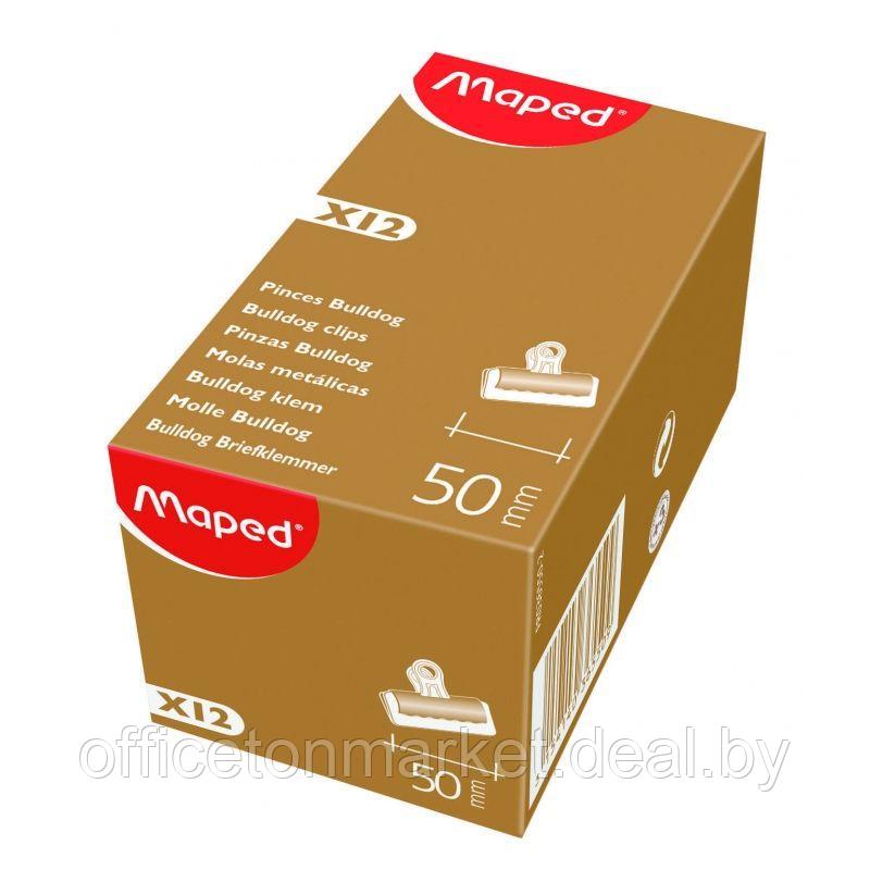 Зажим для бумаг Maped "Bulldog", 50 мм, черный - фото 2 - id-p191015894