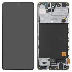 Дисплей (экран) для Samsung Galaxy A51 (A515) original в раме с тачскрином, черный