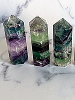 Камень Флюорит обелиск натуральный кристалл оберег амулет 50-60 мм 1 шт.