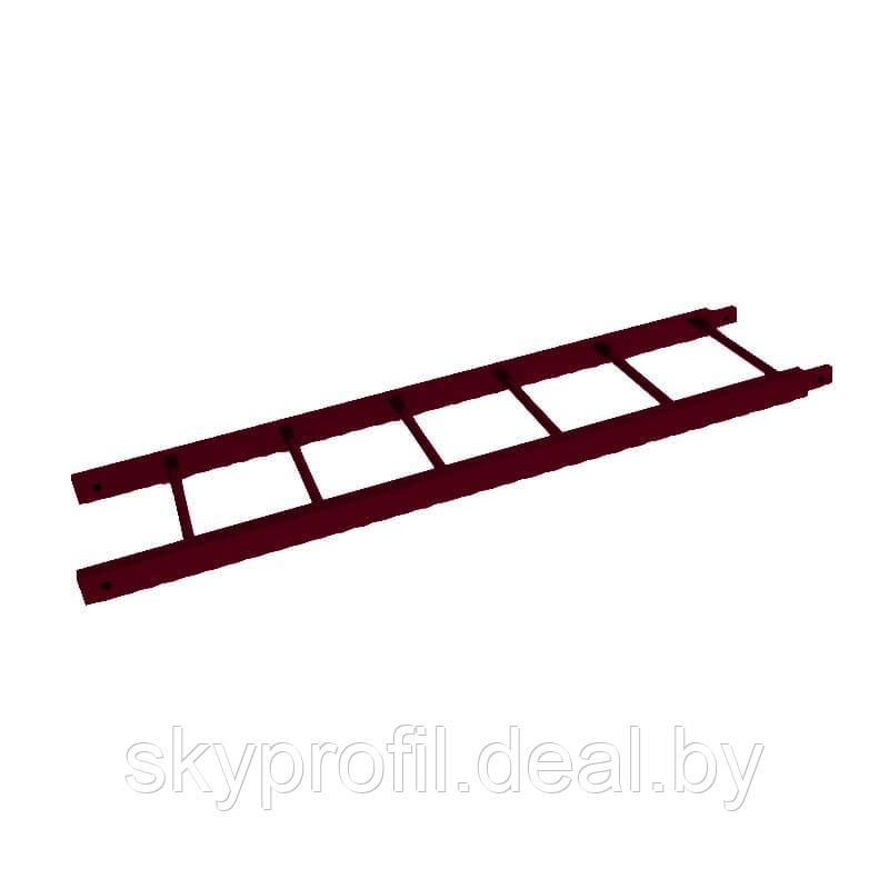 Лестница кровельная 1,86 м, RAL3005 (винно-красный) - фото 1 - id-p191024786