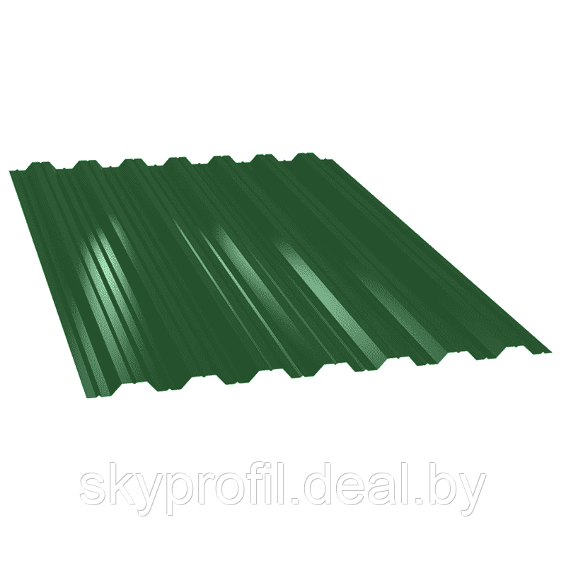 Профнастил П-ТРп 35, Полиэстер глянцевый, 0,70 мм, RAL6002 (зелёный лист) - фото 1 - id-p191025563