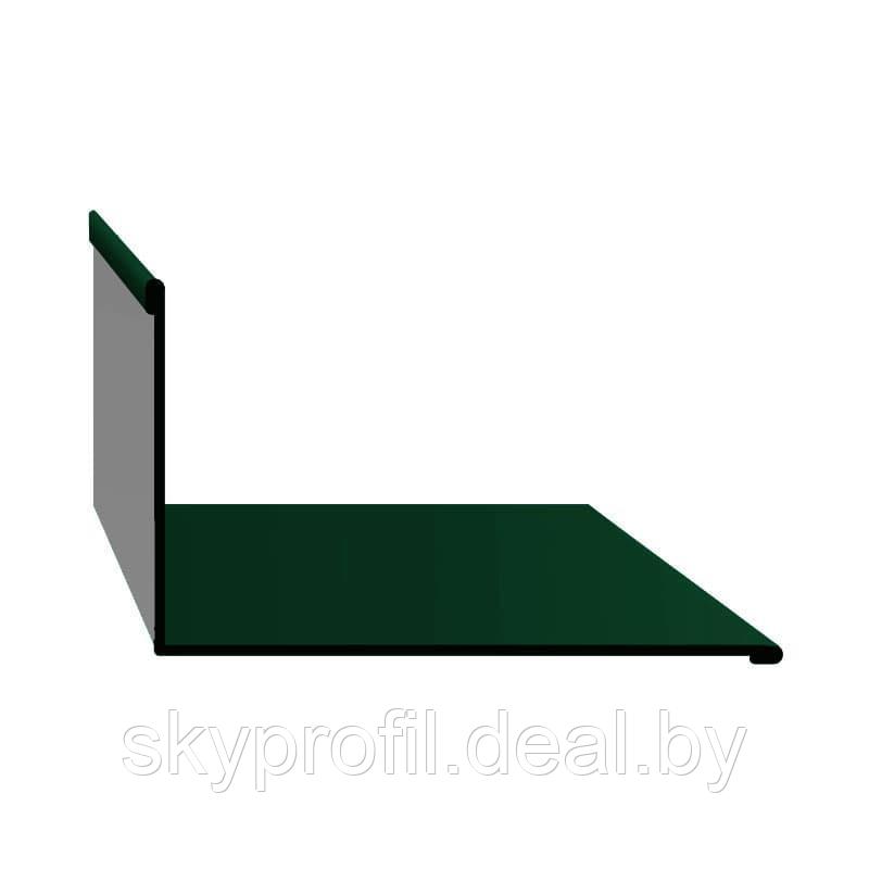 Планка примыкания верхняя 2 м, Полиэстер матовый, 0,45 мм, RAL6005 (зелёный мох) - фото 1 - id-p191025654
