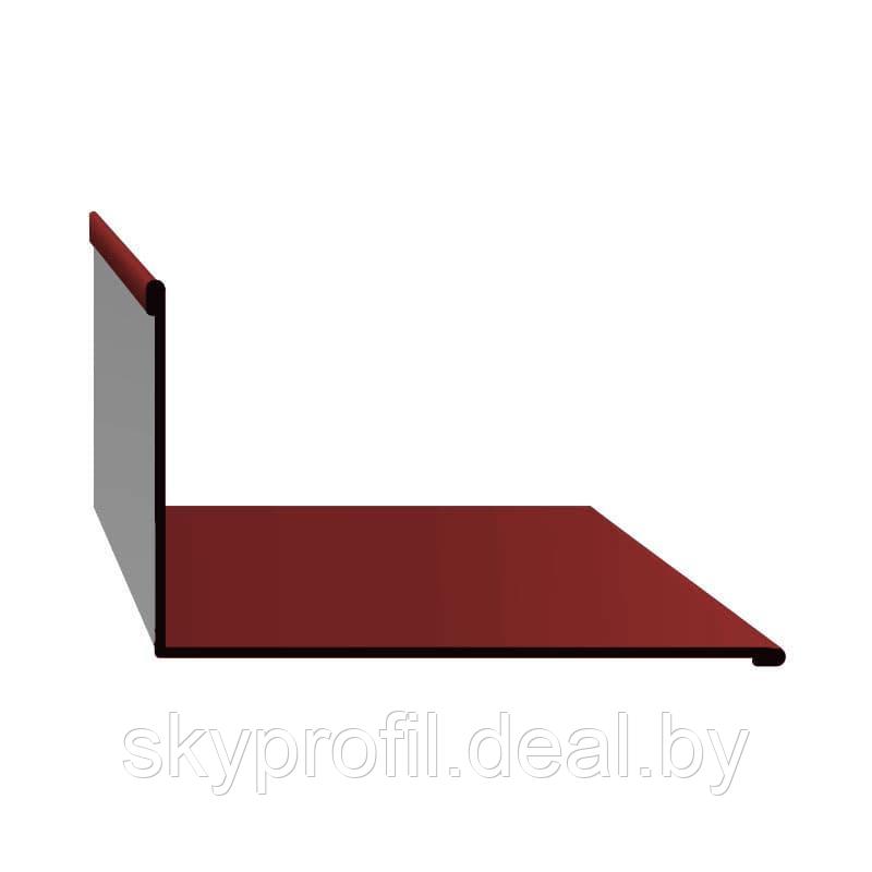 Планка примыкания верхняя 2 м, Полиэстер глянцевый, 0,45 мм, RAL3011 (коричневый красный) - фото 1 - id-p191025658