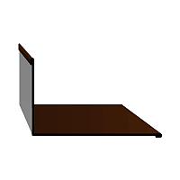 Планка примыкания верхняя 2 м, Стальной бархат, 0,50 мм, RAL8017 (шоколадно-коричневый)