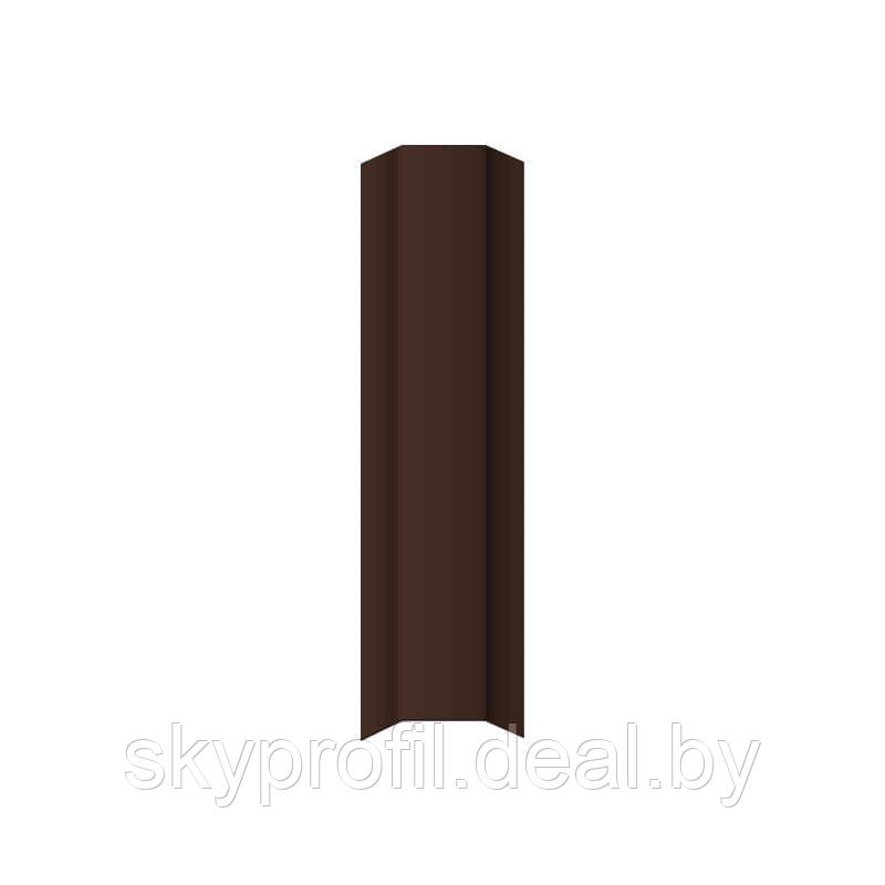 Вертикальный элемент декора ПС 20 (0,45 мм), 1,7 м, RAL8017 (шоколадно-коричневый) - фото 1 - id-p191025744