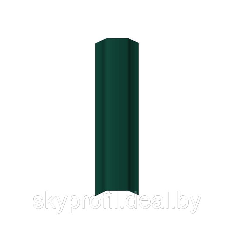 Вертикальный элемент декора ПС 20 (0,45 мм), 1,7 м, RAL6005 (зелёный мох) - фото 1 - id-p191025752