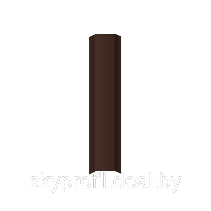 Вертикальный элемент декора ПС 8 (0,45 мм), 1,5 м, RAL8017 (шоколадно-коричневый) - фото 1 - id-p191025022