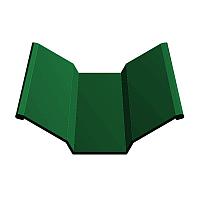 Элемент ендовы верхней 2 м, Полиэстер глянцевый, 0,45 мм, RAL6002 (зелёный лист)