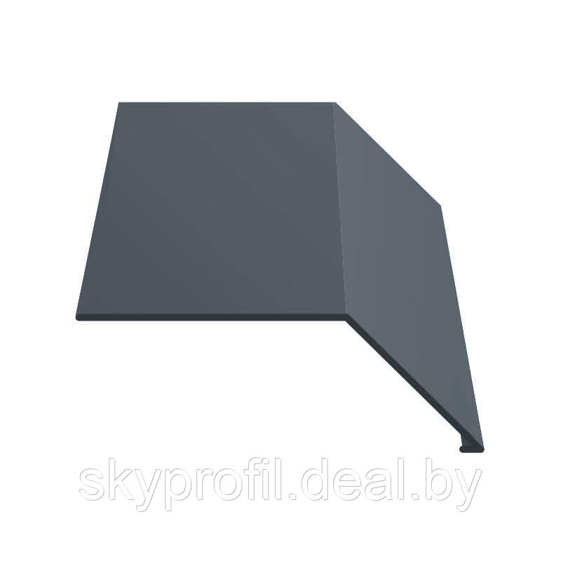 Планка карнизная 2м, Стальной бархат, 0,50 мм, RAL7011 (железный серый) - фото 1 - id-p191026609