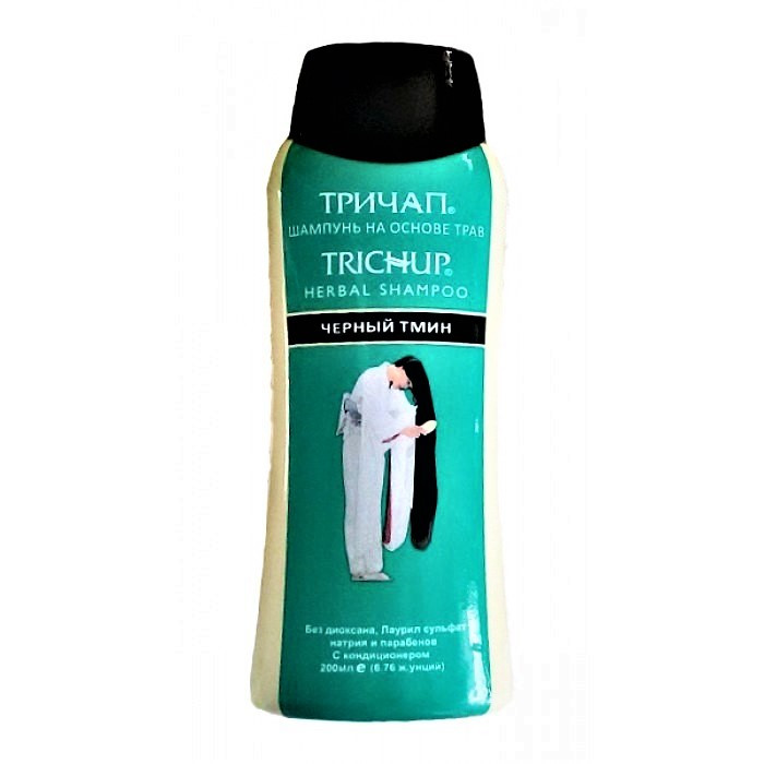 Шампунь Тричуп Черный Тмин с кондиционером (Trichup Herbal shampoo), 200 мл – 0% SLES, Parabens, Dioxane