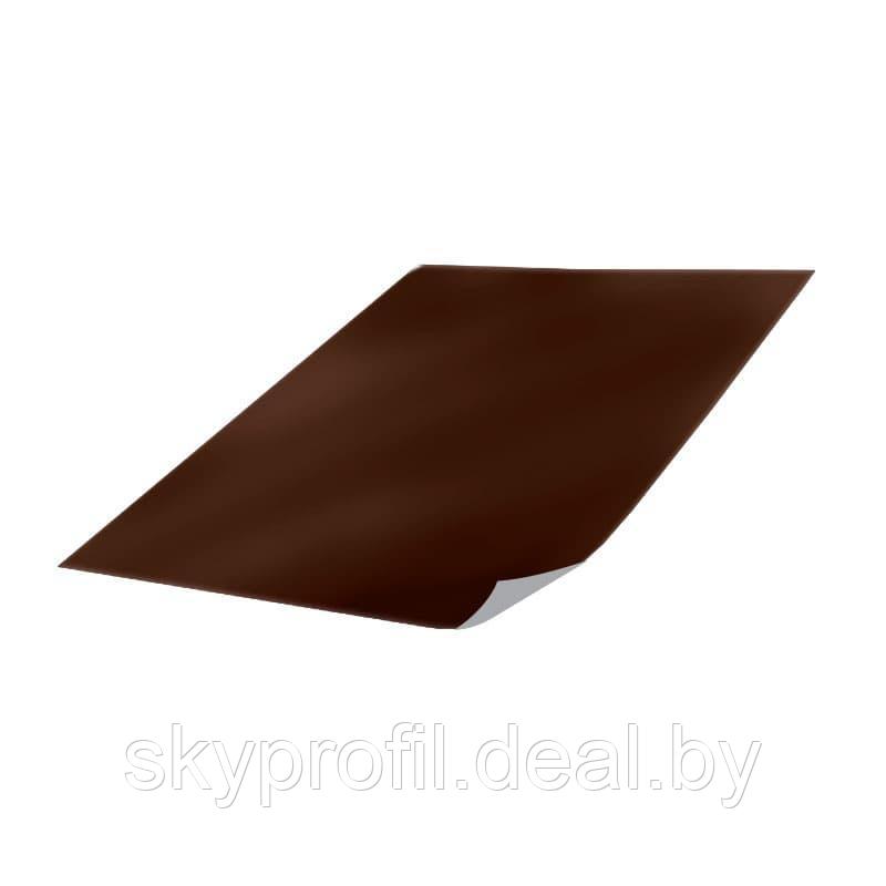 Лист плоский с полимерным покрытием, Стальной бархат, Одностороннее, 0,50 мм, RAL8017 (шоколадно-коричневый) - фото 1 - id-p191026718
