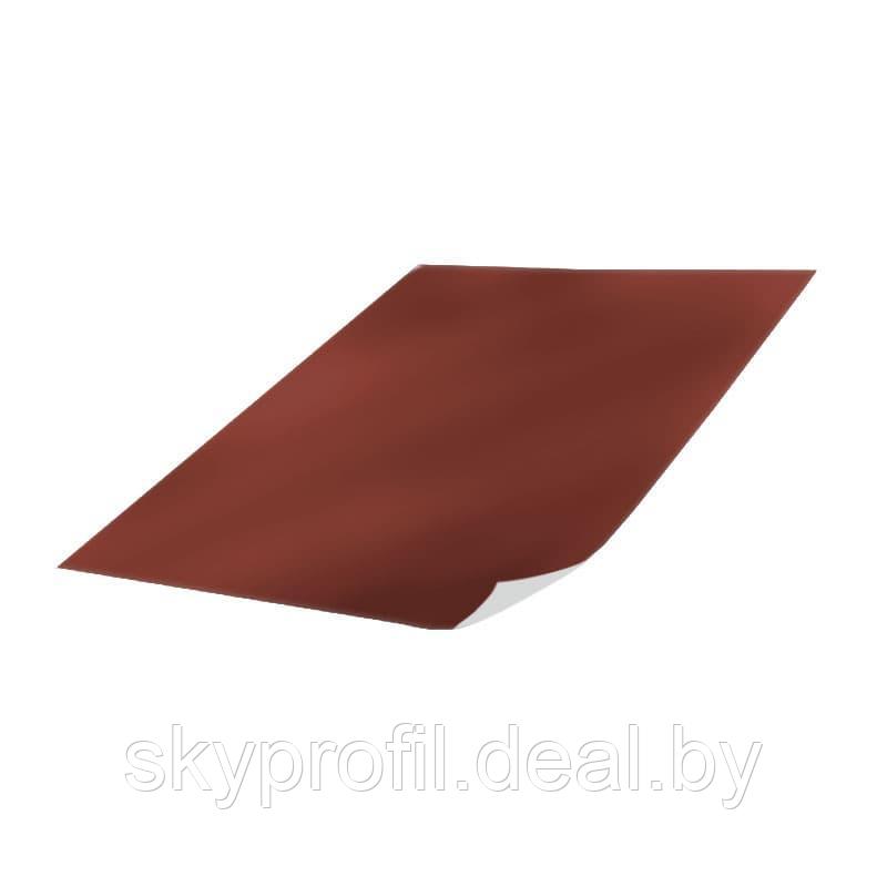 Лист плоский с полимерным покрытием, Полиэстер глянцевый, Одностороннее, 0,70 мм, RAL3009 (оксидный красный) - фото 1 - id-p191026723