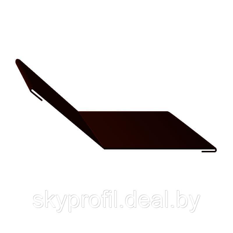 Планка перехода ската внутренняя 2 м, Стальной шёлк, 0,50 мм, RAL8017 (шоколадно-коричневый) - фото 1 - id-p191025343