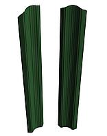 Штакетник Скайпрофиль вертикальный M-96 (рифленый), Полиэстер матовый, Двустороннее, RAL6005 (зелёный мох)