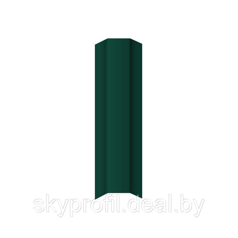 Вертикальный элемент декора ПС 21 (0,45 мм), 2,0 м, RAL6005 (зелёный мох) - фото 1 - id-p191026407