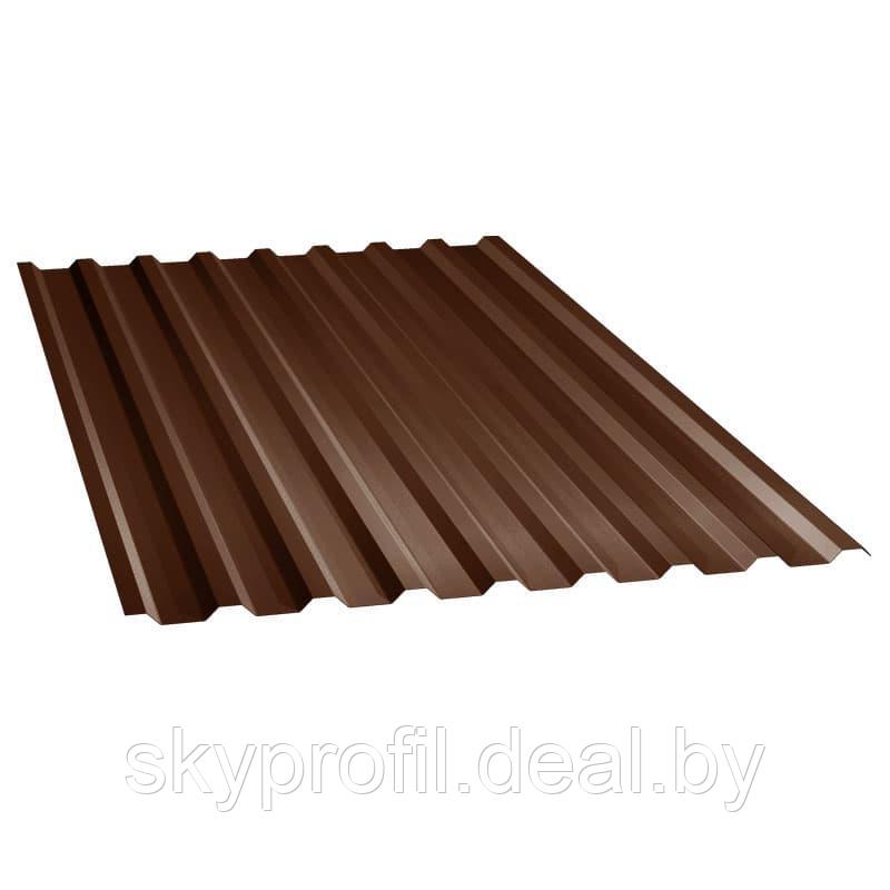 Профнастил ПС 20, Стальной шёлк, Одностороннее, 0,50 мм, RAL8017 (шоколадно-коричневый) - фото 1 - id-p191027147