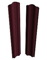Штакетник Скайпрофиль вертикальный М-112 Престиж, Полиэстер глянцевый, Одностороннее, RAL3005 (винно-красный)