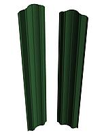 Штакетник Скайпрофиль вертикальный М-112 Престиж, Полиэстер глянцевый, Двустороннее, RAL6005 (зелёный мох)