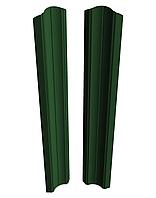 Металлоштакетник Скайпрофиль вертикальный M-96, Полиэстер матовый, Двустороннее, RAL6005 (зелёный мох)
