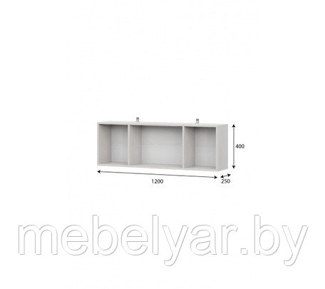 Модульная система "Гамма 20" Полка навесная (1200 мм) (Серия №4) SV Мебель - фото 2 - id-p191031603