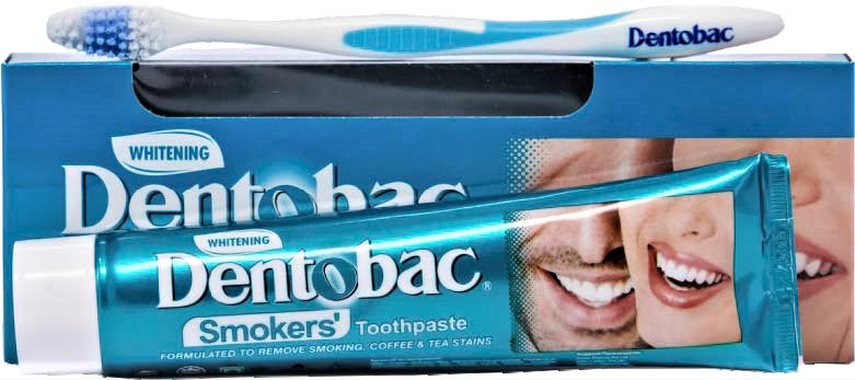 Зубная паста Для Курящих Dentobac Whitening, 150г с зубной щеткой - фото 1 - id-p191043141