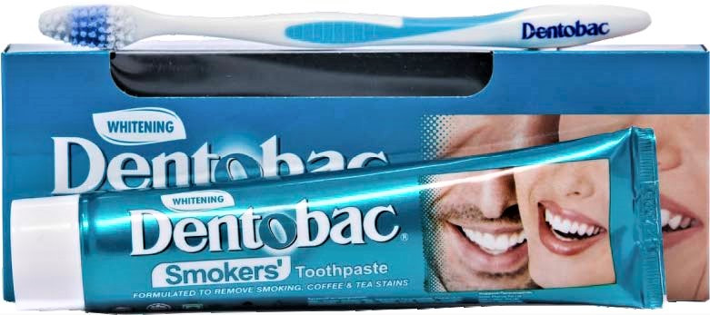 Зубная паста Для Курящих Dentobac Whitening, 150г – с зубной щеткой