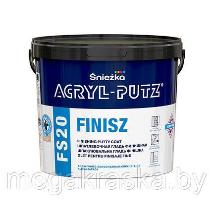 Sniezka ACRYL-PUTZ FS 20 FINISZ (финишная шпатлевка), фото 2