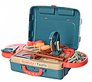 Детский игровой набор инструментов Умелые руки Мастерская стол строительных инструментов верстак в чемодане, фото 5