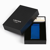 USB зажигалка в коробке «Saberlight» синий глянец