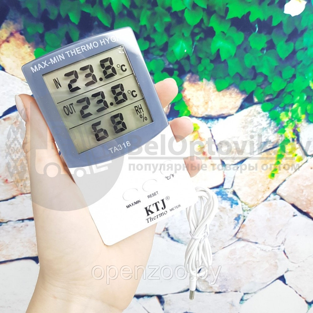Термометр-гигрометр электронный Домашняя метеостанция с выносным датчиком на улицу ТА 338 - фото 8 - id-p191133393
