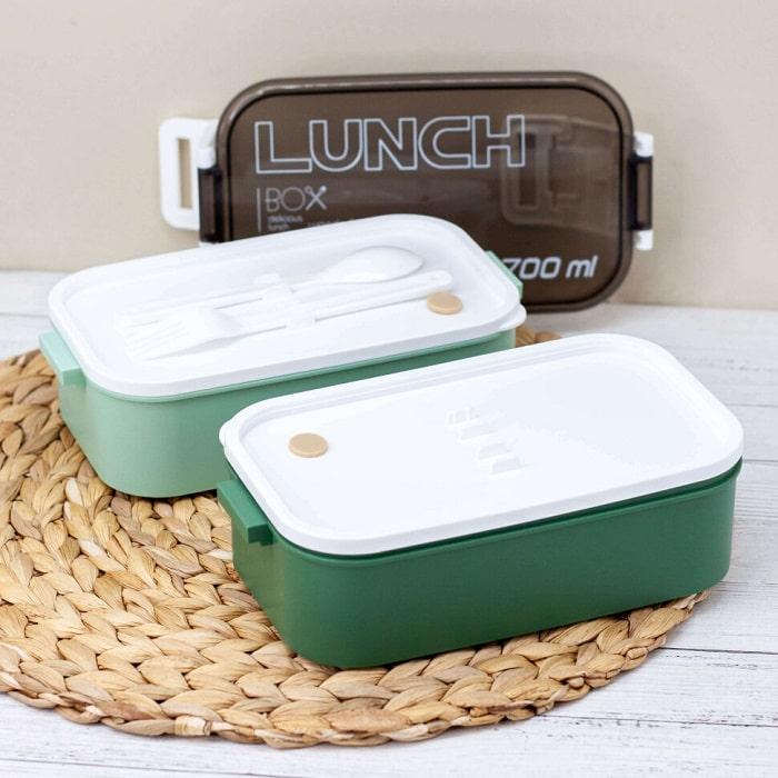 Ланч бокс c приборами «Lunch Box» зеленый 1700 мл - фото 2 - id-p191132065