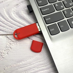 USB накопитель (флешка) Shape с покрытием софт тач, 16 Гб Красная - фото 1 - id-p182129841