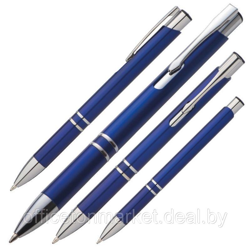Ручка шариковая автоматическая "Baltimore", 0.7 мм, синий, серебристый, стерж. синий - фото 2 - id-p185428643