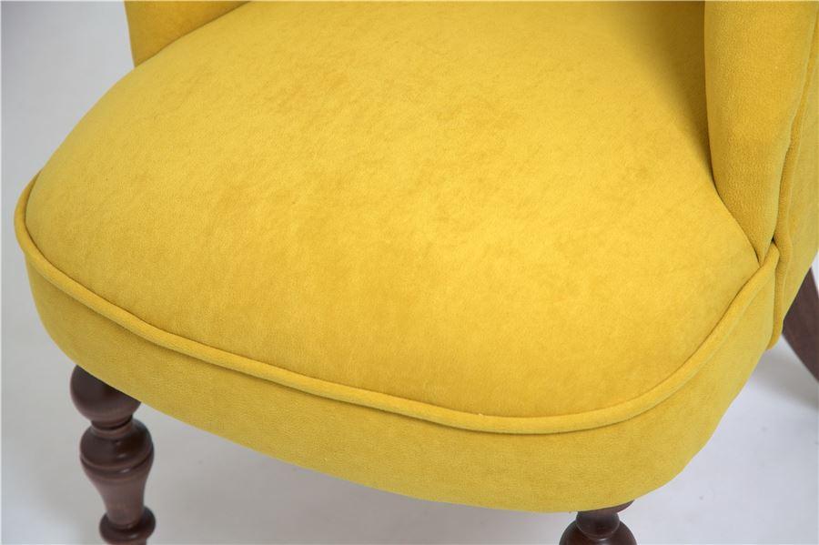 Кресло Бархат (темный тон / G07- желтый) - фото 5 - id-p9449315