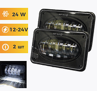 Противотуманные фары / Фары светодиодные 145х95х70мм /4х6 дюймов 12-24V Ближний/Дальний (H4) /ПТФ