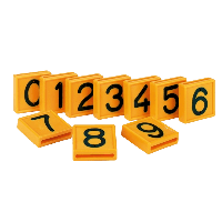 Номерной блок для ошейника КРС (от 0 до 9 желтый)