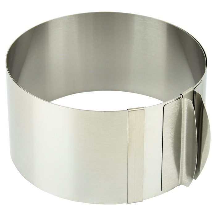 Раздвижное кондитерское кольцо для выпечки 16-30 см - фото 1 - id-p191176615