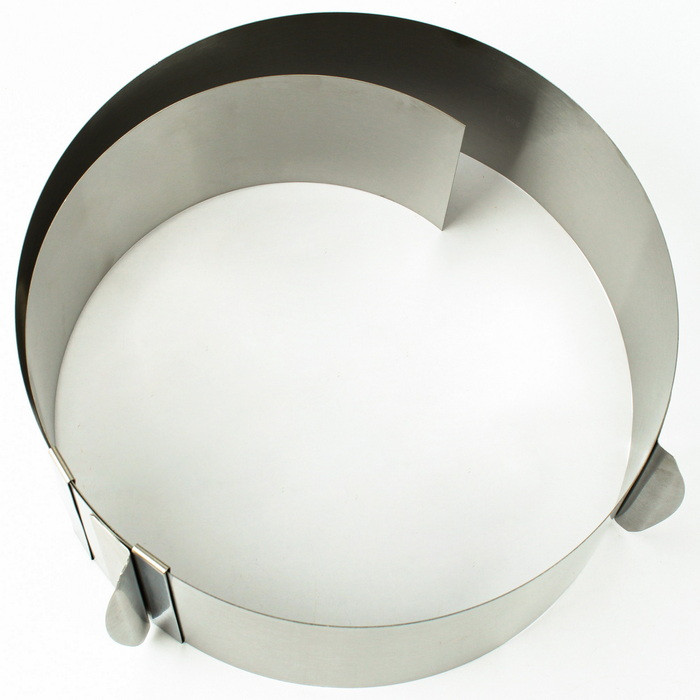 Раздвижное кондитерское кольцо для выпечки 16-30 см - фото 3 - id-p191176615