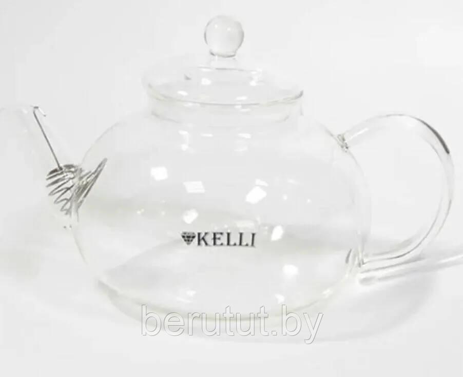 Чайник заварочный стеклянный Kelli 1.2л - фото 2 - id-p174044192