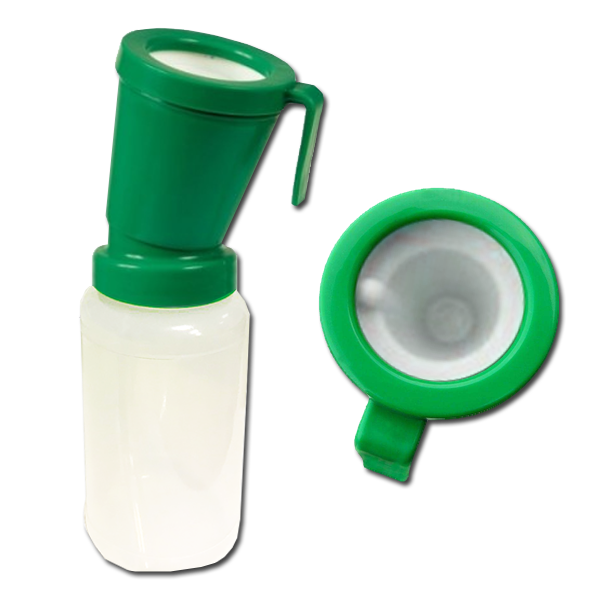 Стаканчик с невозвратным клапаном для обработки вымени после доения, зеленый