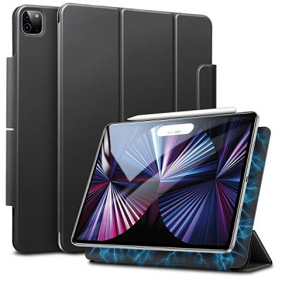 ESR Rebound Magnetic Case с застежкой и креплением стилуса черный для Apple iPad Pro 12.9 (2018) - фото 1 - id-p191188492