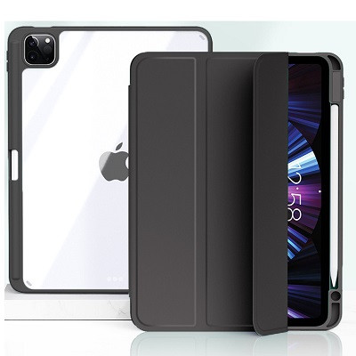 Защитный чехол Acrylic TPU Case с креплением для стилуса черный для Apple iPad Pro 12.9 (2018) - фото 1 - id-p191188494