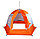 Зимняя палатка "Пингвин Зонт 3 с дышащим верхом" Люкс (1-сл.) бело-оранжевый, фото 2